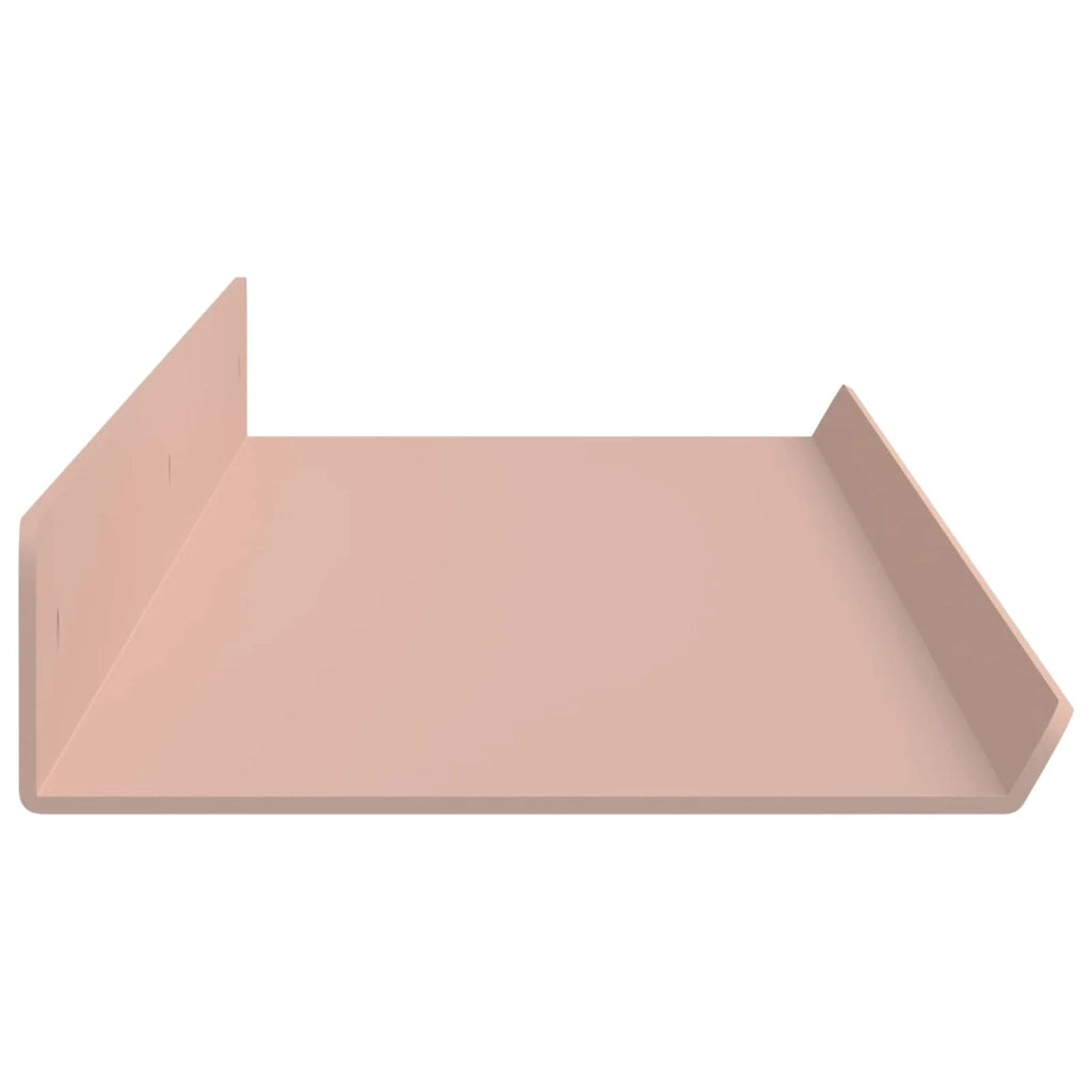 Mensola sospesa A parete 2 pcs Rosa 80 x 9 x 2,5 cm Acciaio 8003974