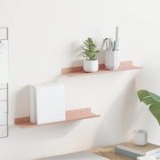 Mensola sospesa 2 pcs Rosa 40 x 8,5 x 2,5 cm Acciaio