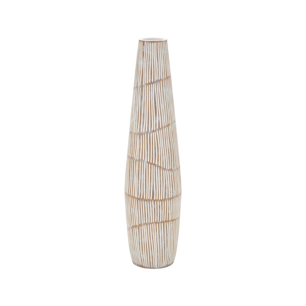 Dadalelo, Vaso Colore Struttura Beige, Bianco Crema