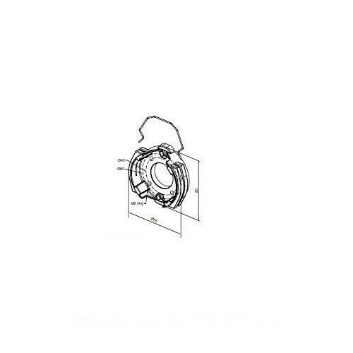 SUPPORTO CON 4 FORI M6 2 SEDI ESAGONALI PER DADO M6 ERA L Ø 58MM NICE 526.10001