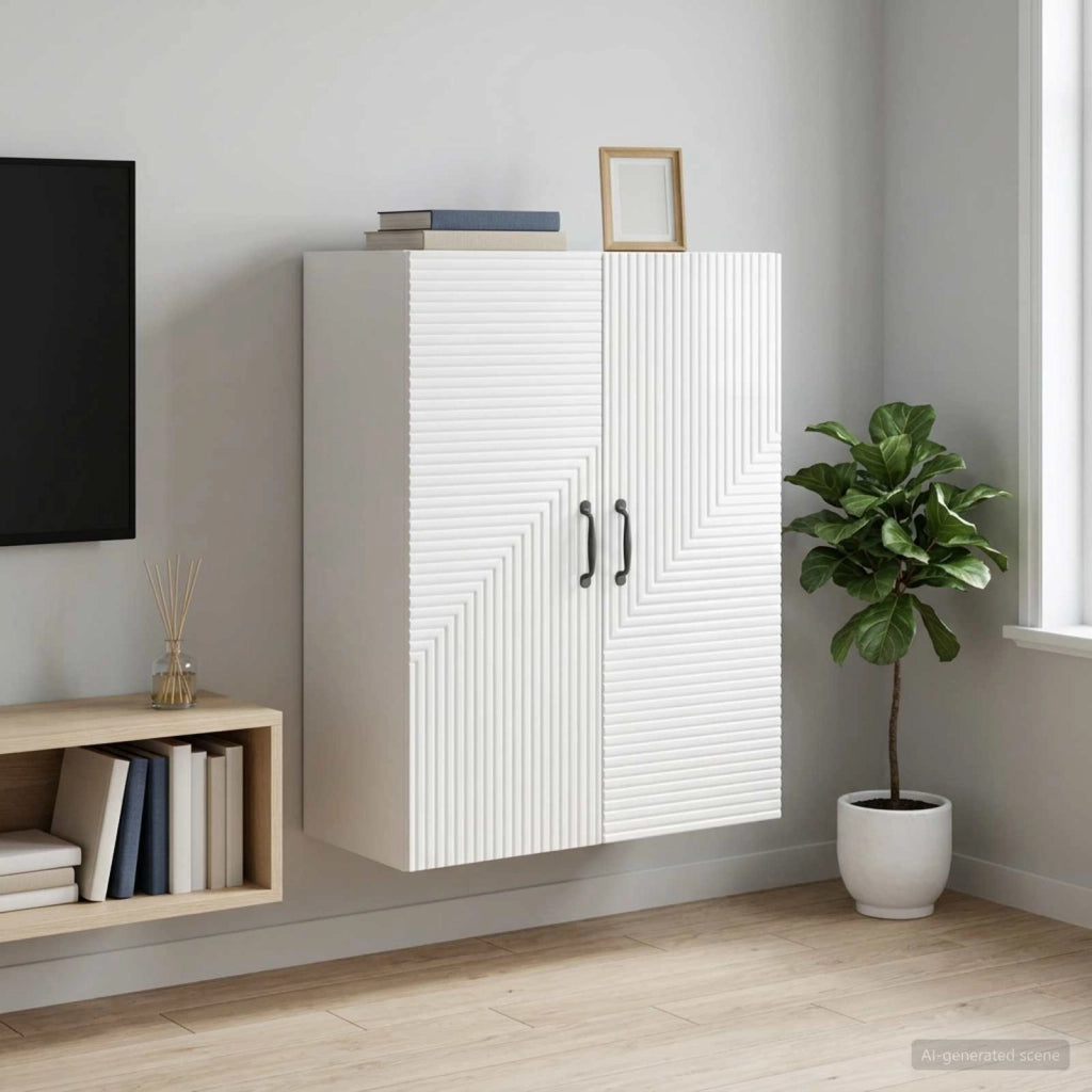 Mobiletto a muro Bianco Lucido 66 x 34,5 x 90 cm 898569