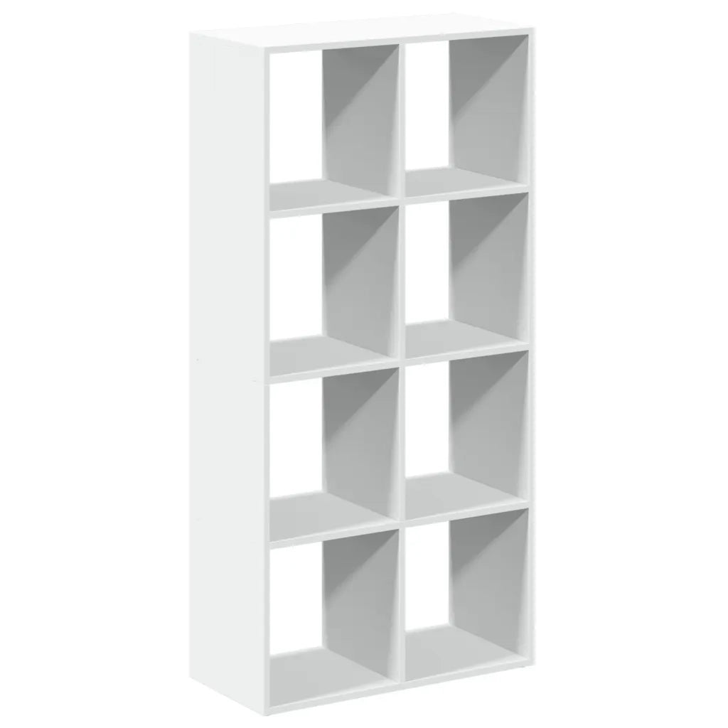 Libreria Divisoria-Scaffale per Libri-Mobile di Stoccaggio bianca 69,5x29x137,5 cm in legno ingegnerizzato