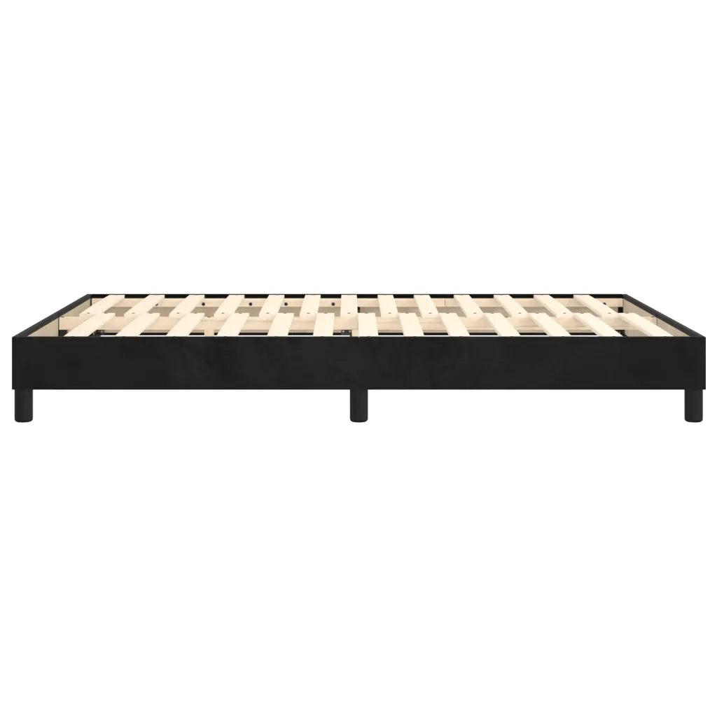 Struttura Letto a Rete a Molle-Giroletto Nero 140x200 cm in Velluto 544293