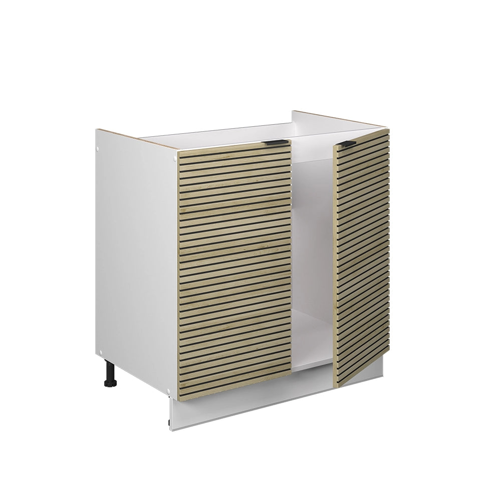 Mobile lavello cucina Fame-Line Pannello in quercia/Bianco 80 cm senza piano di lavoro Vicco
