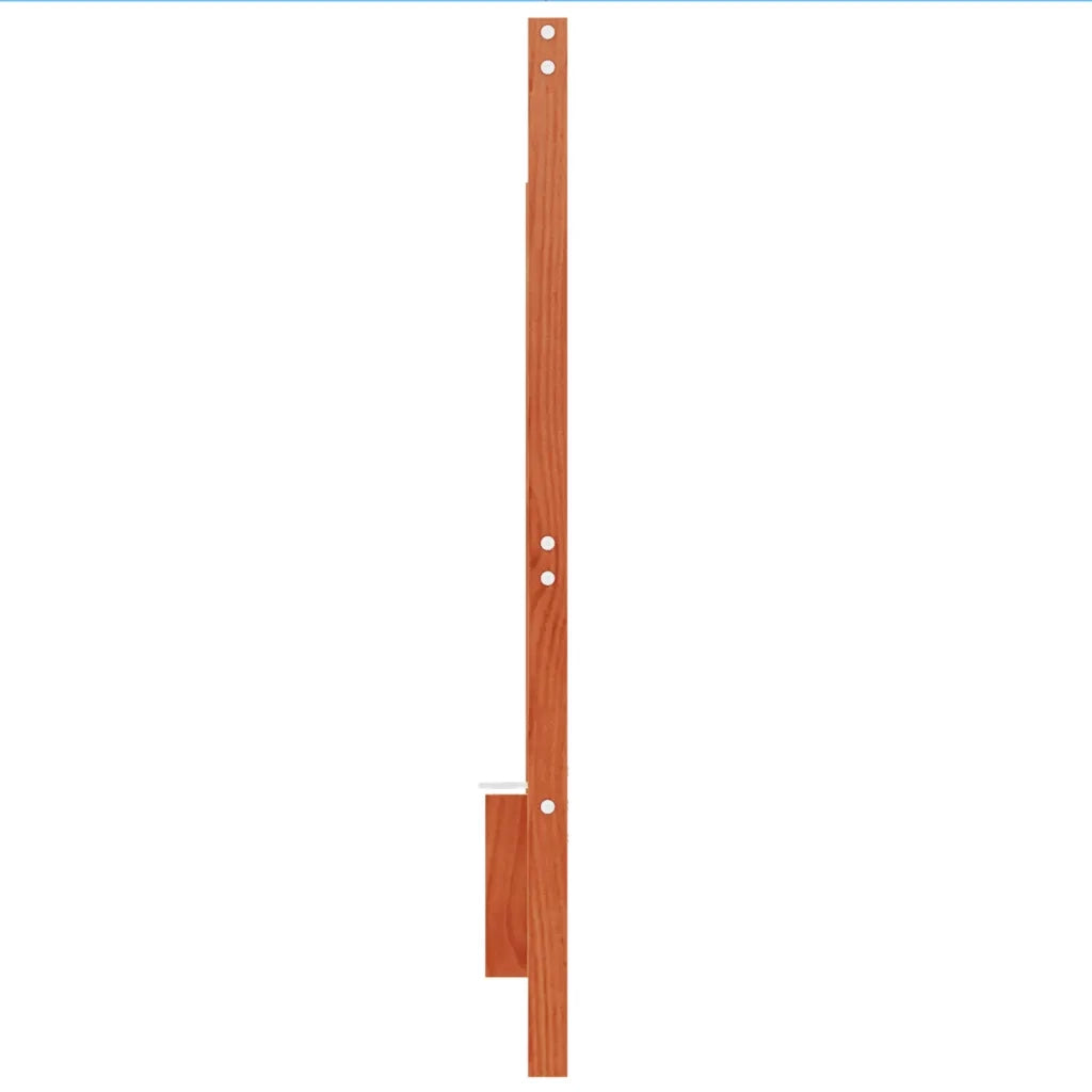 Testiera Marrone Cera 135 cm in Legno Massello di Pino 844353