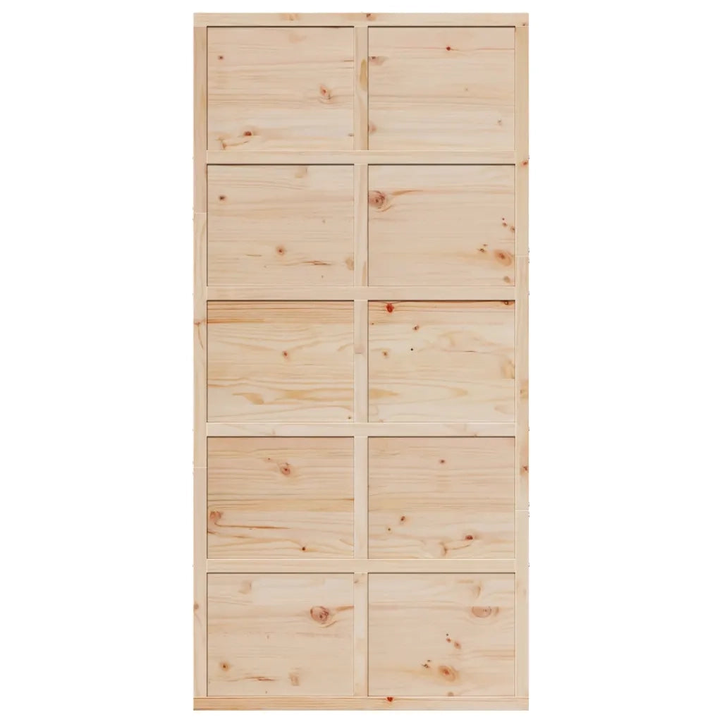 Porta per Granaio 100x208 cm in Legno Massello di Pino 850638