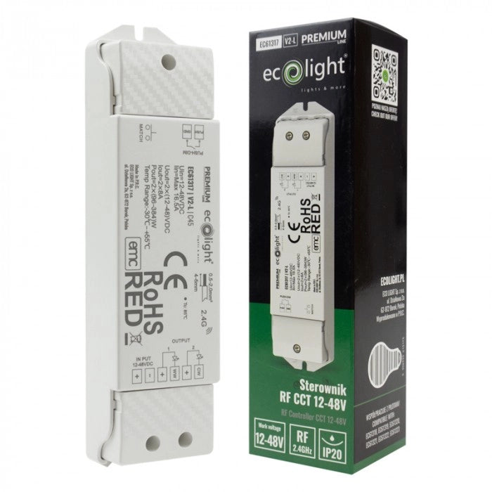 Ecolight Controller RF CCT per Strisce LED 16A 12-48V