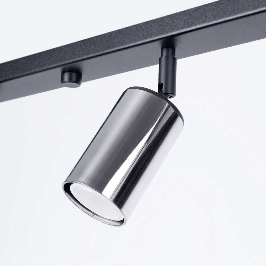 Lampada tubolare LED WINX Bittersweet Shimmer a 6 luci GU10, nera cromata