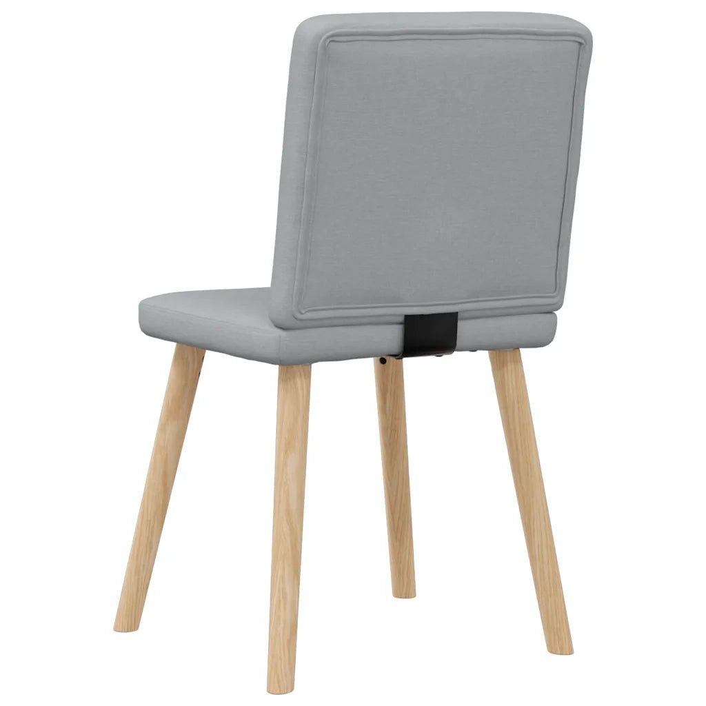 Sedie da Pranzo 4 pz Grigio Chiaro in Tessuto 3315297