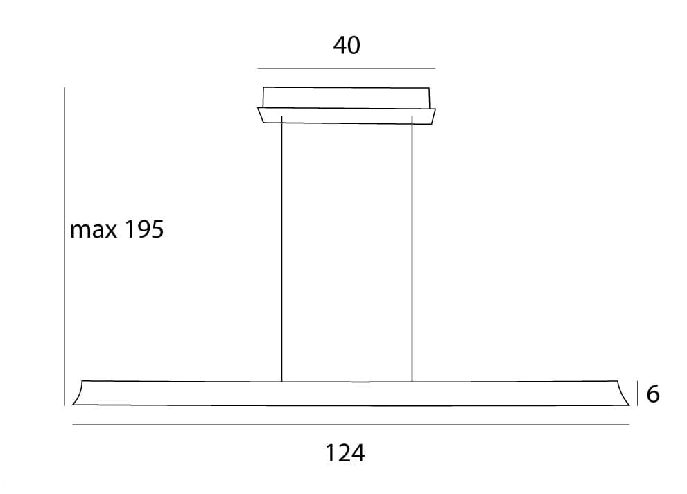 Lampada a sospensione barra Maxlight JO-JO LED 38W CCT nera 124cm
