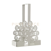 porta bicchieri albero della vita Avorio in Ferro 8x16x27cmh