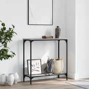 Tavolino Consolle-Tavolino da soggiorno-Tavolo Grigio Sonoma 75x30,5x75 cm Legno Multistrato