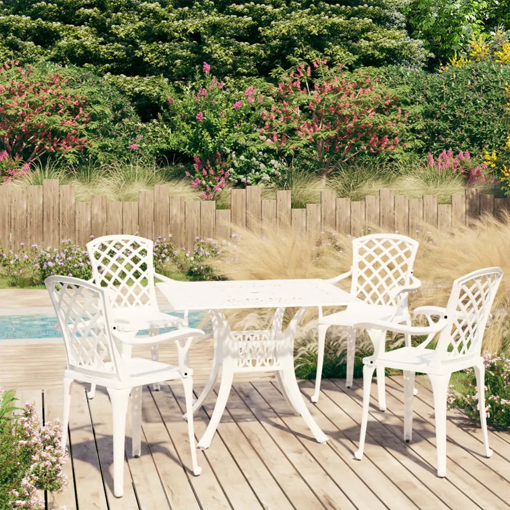 Set da Bistrot 5 pz in Alluminio Pressofuso Bianco cod mxl 35923
