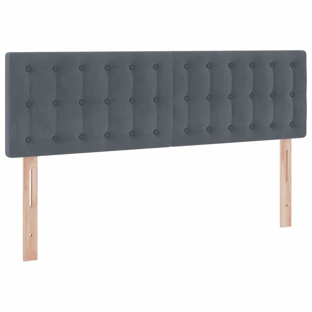 Letto con Contenitore Grigio scuro 140 x 200 cm Velluto
