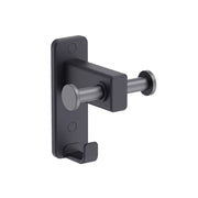 Porta abito a muro con 2 ganci nero opaco - Serie Blend