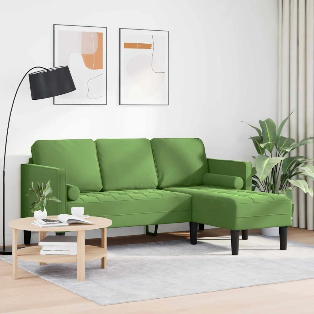 Set di divani con cuscino Verde chiaro Poliestere 42001928