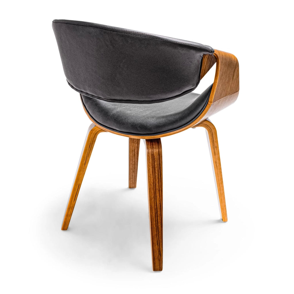 Yorkshire - Poltroncina in legno massello e letherette nera