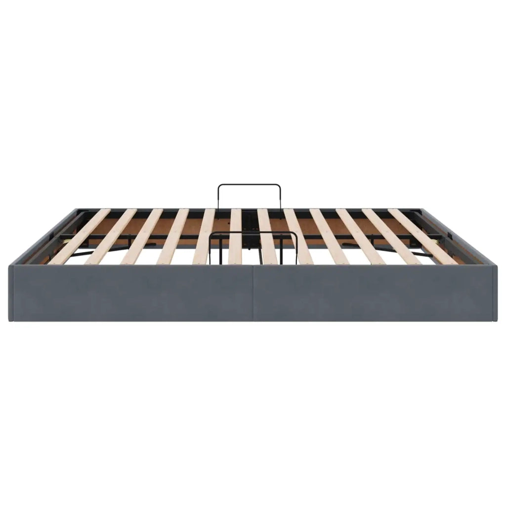 Letto ottomano Grigio Scuro 200 x 200 cm Velluto