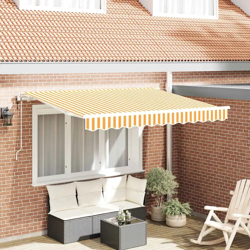 vidaXL Tenda Retrattile Giallo e Bianco 250 x 200 cm