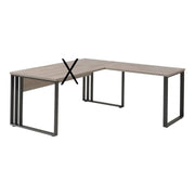 Ritorno per scrivania YUKON – 100 cm quercia grezza e gambe nere – Estensione design con struttura metallica
