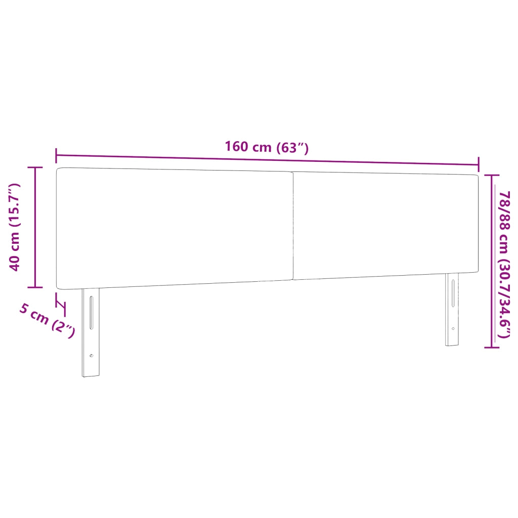 Testata LED Design Semplice Verde Chiaro e Grigio 80 cm Tessuto Corduroy