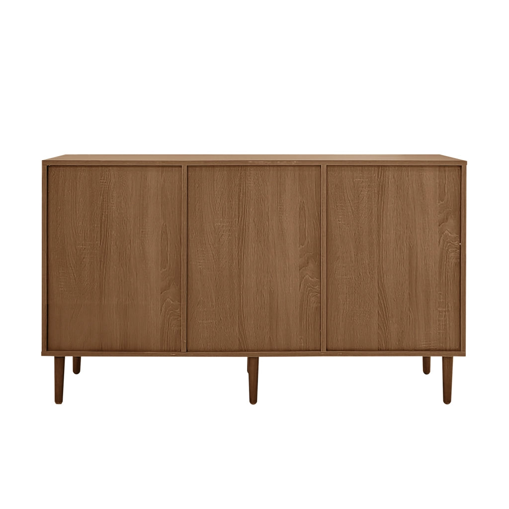 Credenza Stile Rustico con Ante in Rattan ¨C MINIMAL ¨C 130x75,5x40 cm