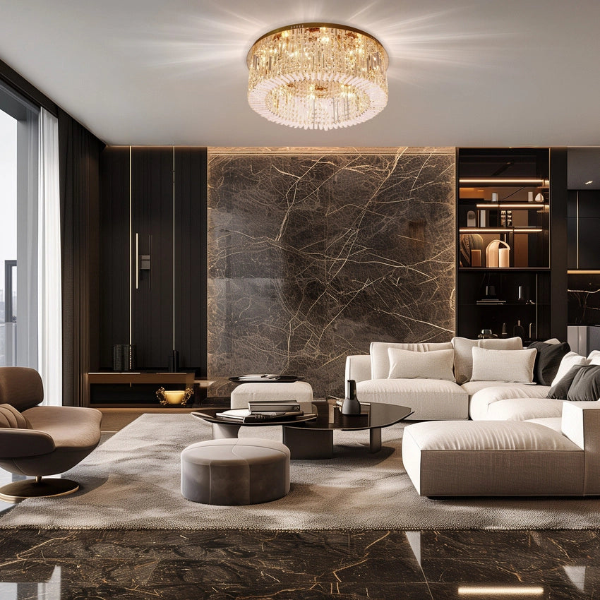 Plafoniera glamour oro cristallo 10xE14 Candellux Maranga