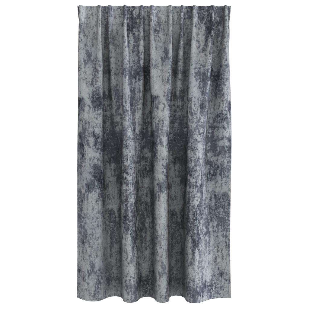 Tende in velluto 2 pcs con Occhielli Grigio Argento 140x140 cm