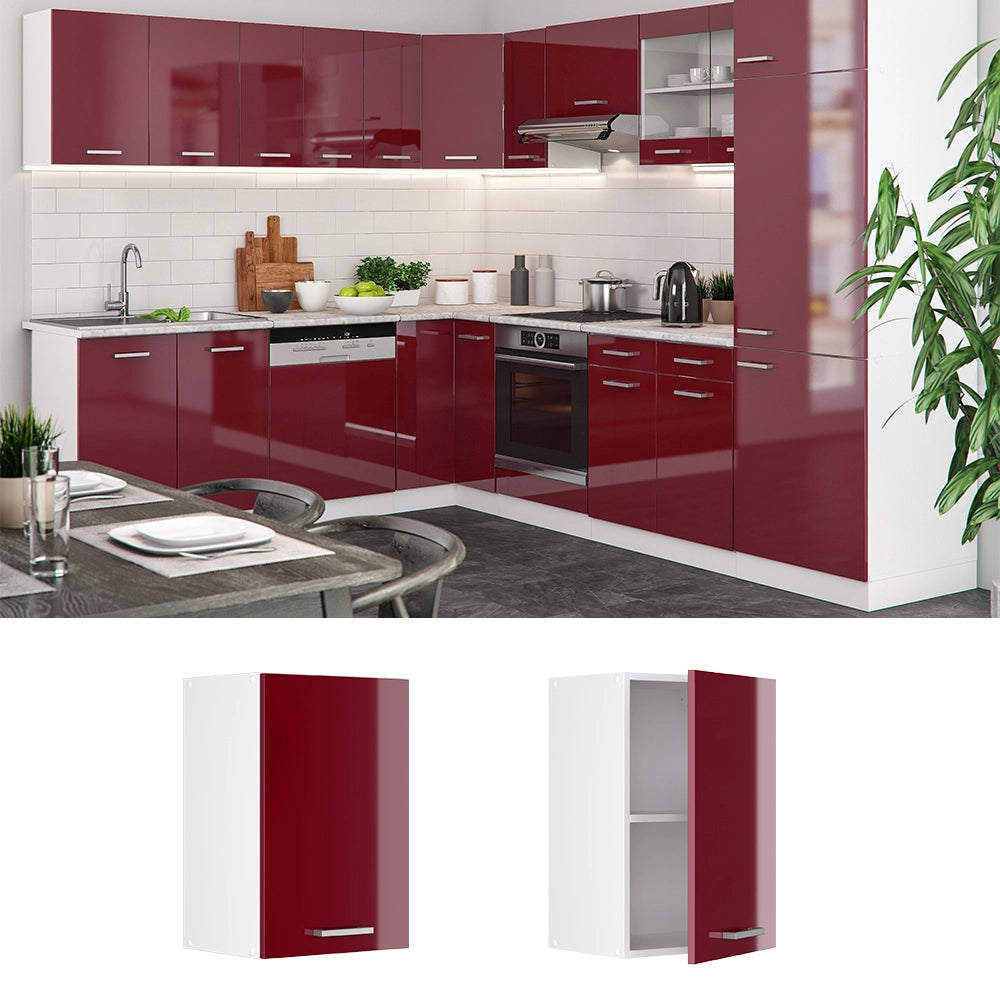 Vicco Pensile da cucina Rosso lucido 40 cm