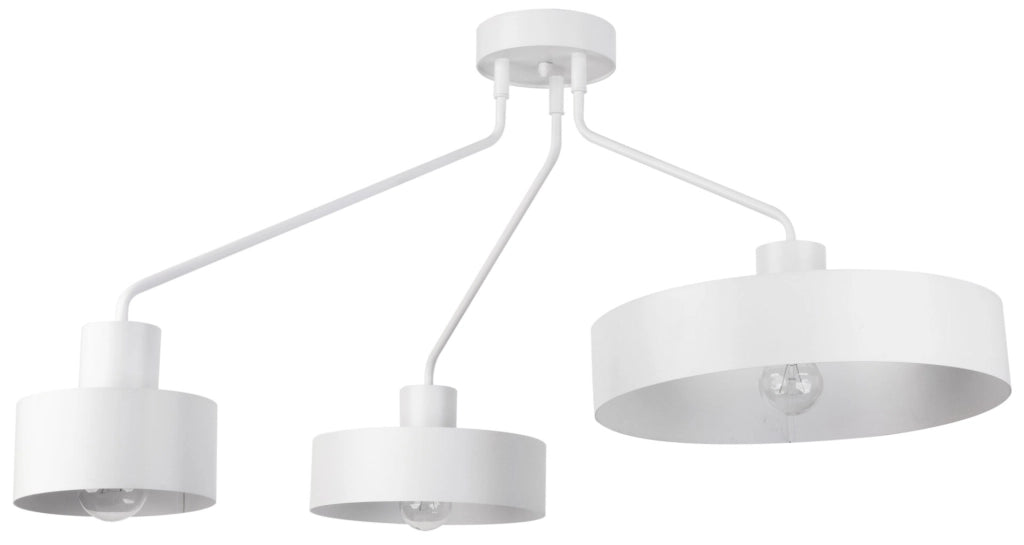 Plafoniera loft bianca Jumbo metallo 3xE27 Sigma Lighting
