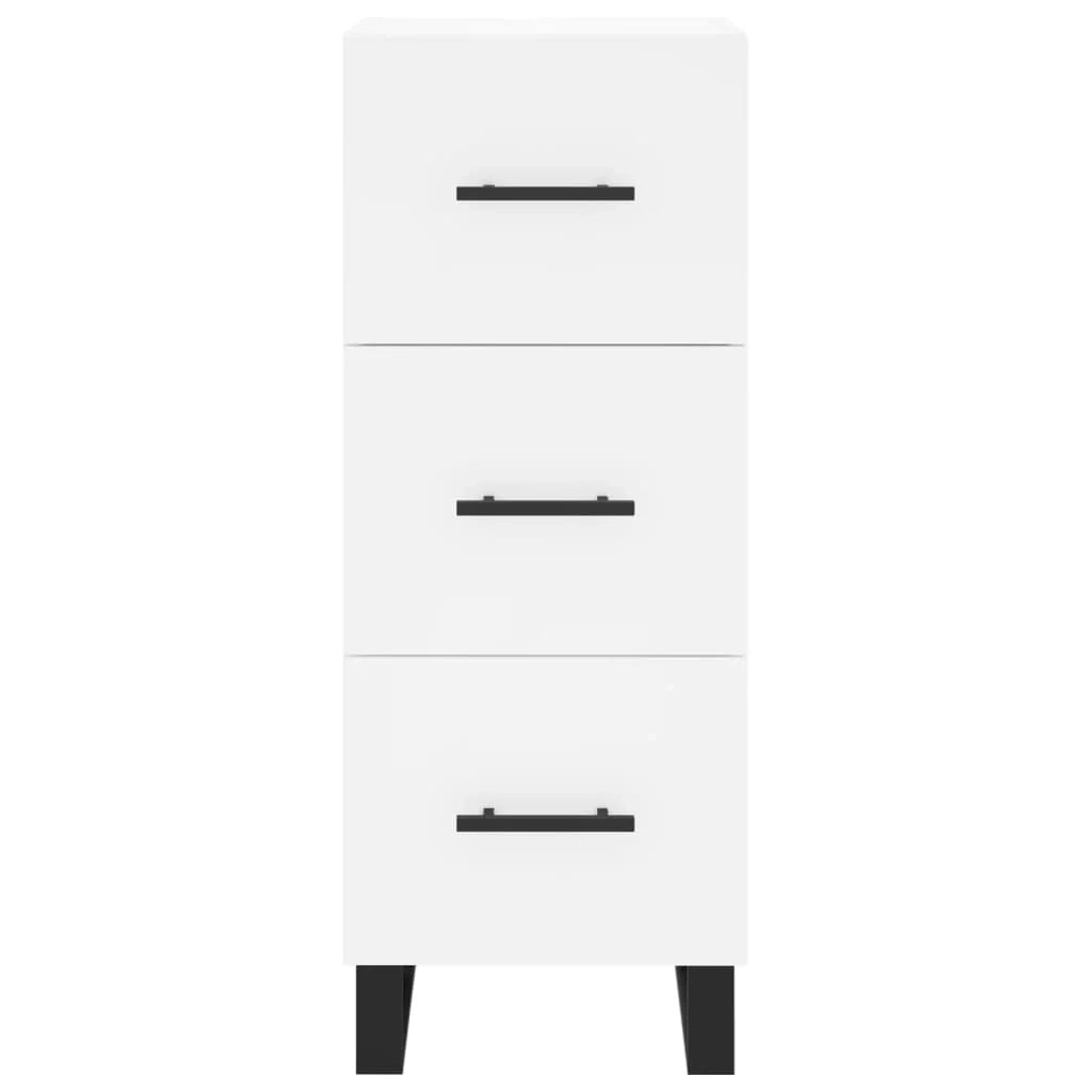 Buffet credenza cassettiera mobiletto mobile contenitore organizer per cucina soggiorno salotto 34,5 x 34 x 90 cm legno ingegnerizzato bianco 02_0030278