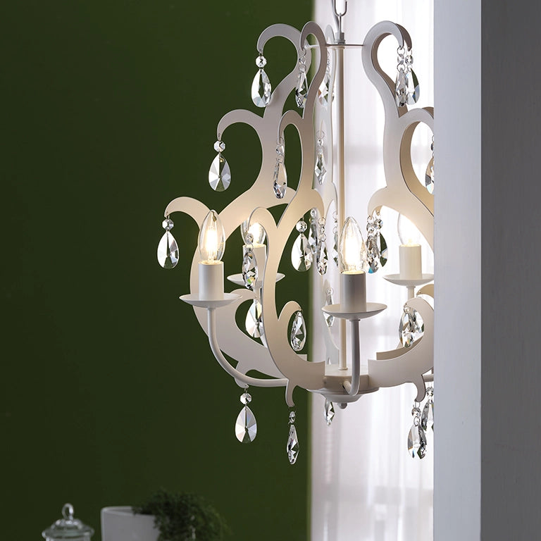 Lampadario Jane 5 luci Bianco