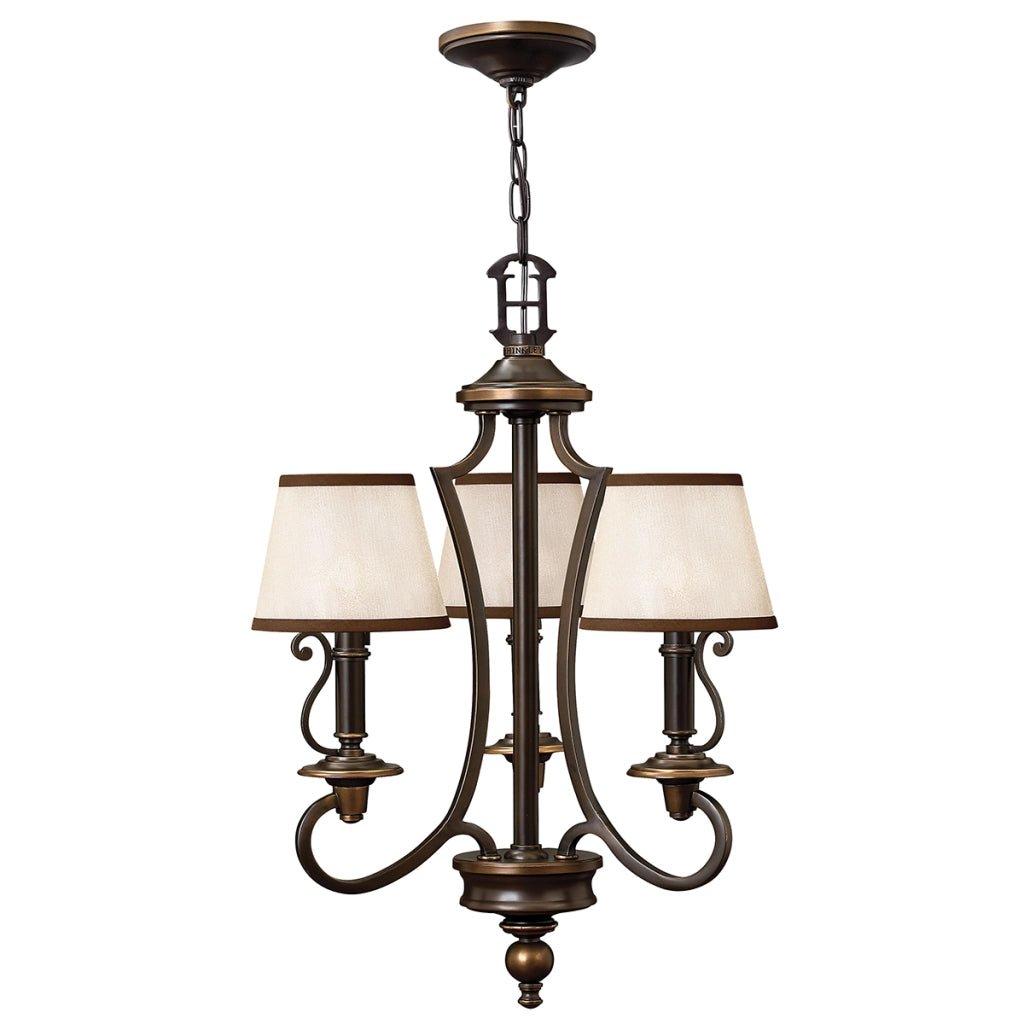 Lampadario Plymouth bronzo antico 3xE14 40W Hinkley