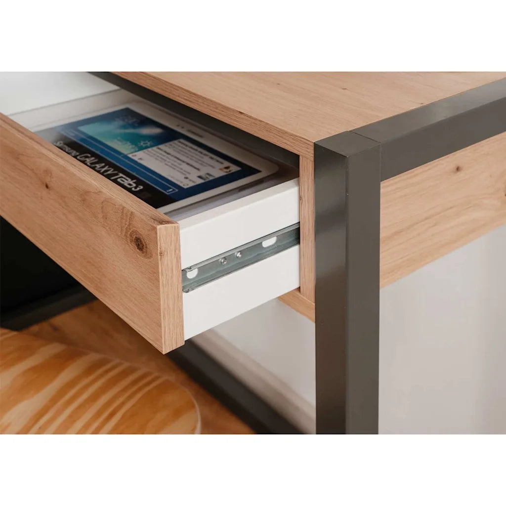 Finori Tavolo Consolle Denver 44 Rovere Artigianale e Grigio Antracite 441179