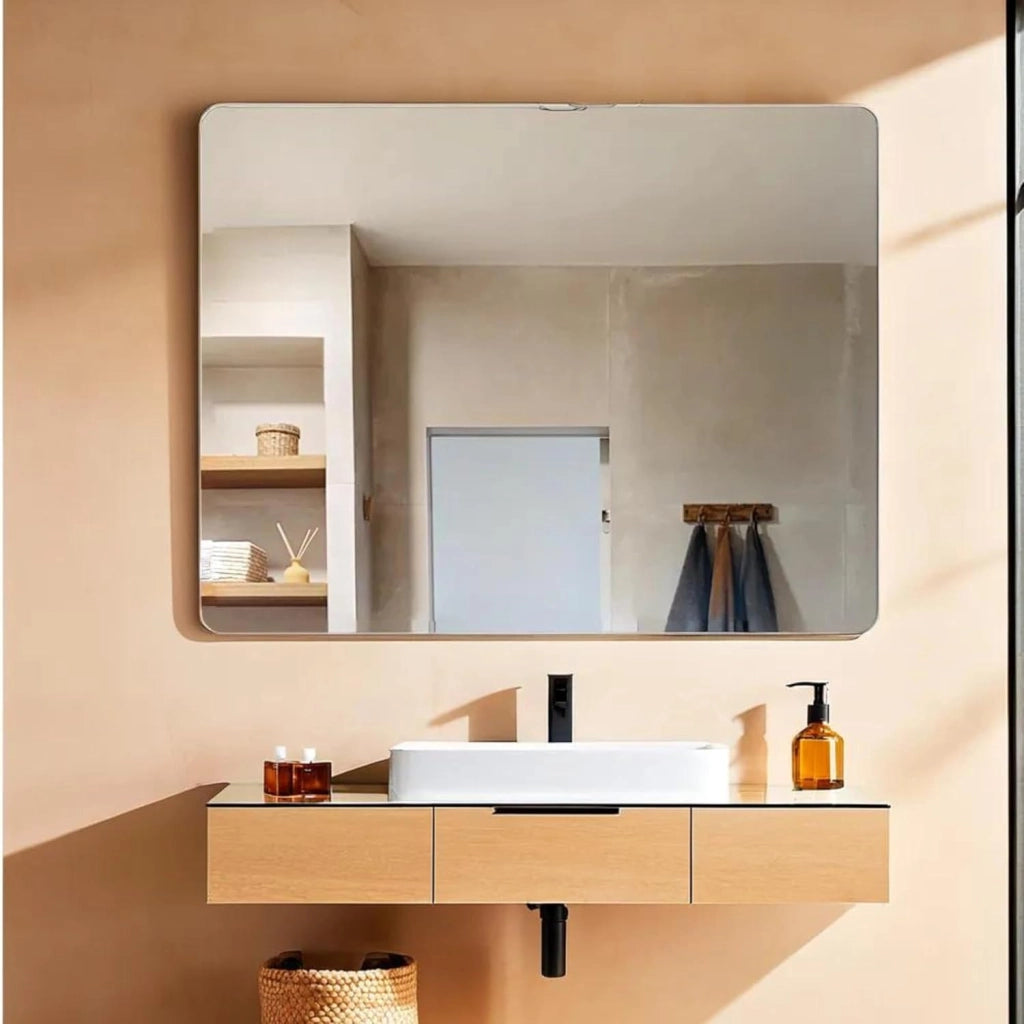 Specchio Bagno con Luce Led ZEUS 80x60 cm, Striscia led Luce Naturale 4000K, Specchio Retroilluminato Bagno 24V