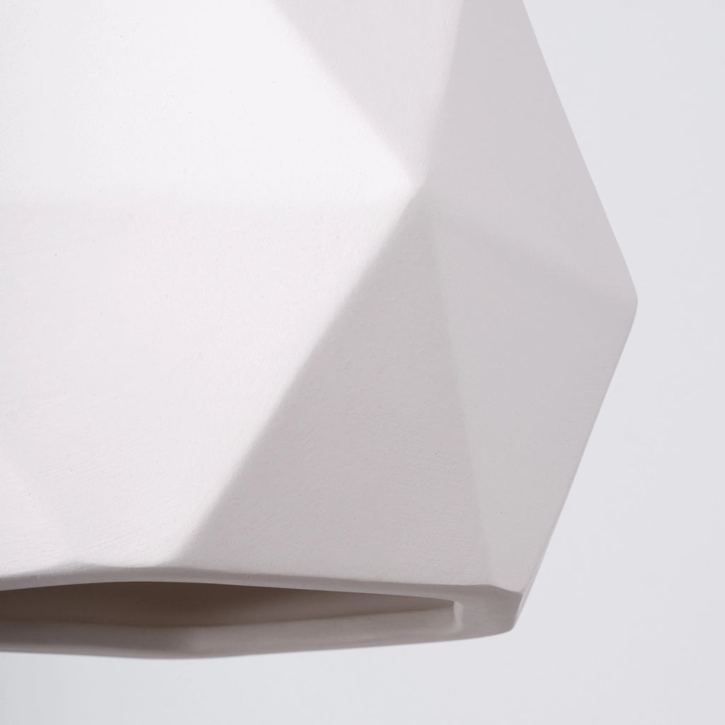 Lampada sospensione ceramica bianca Diamante Fresco E27 Pure Lume