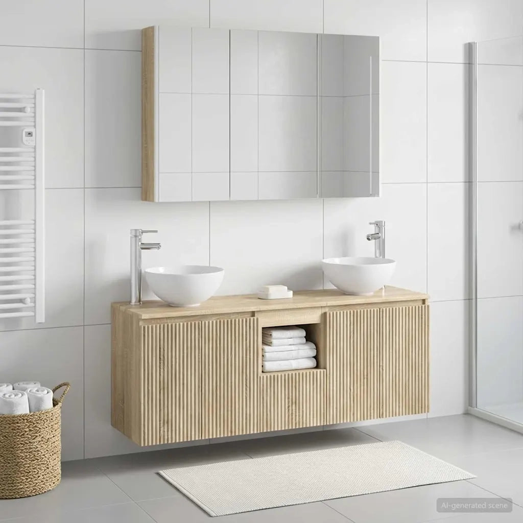 Set di Armadi da Bagno 4 pcs Rovere Sonoma 103,5 x 15,5 x 70 cm 3406345