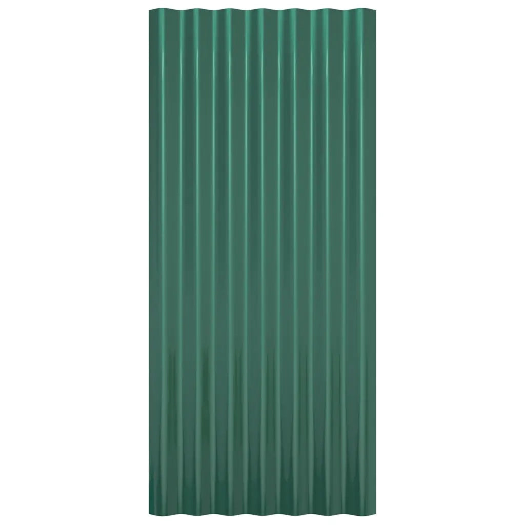 Pannelli Tetto 36pz Acciaio Verniciato a Polvere Verde 80x36 cm cod mxl 63382
