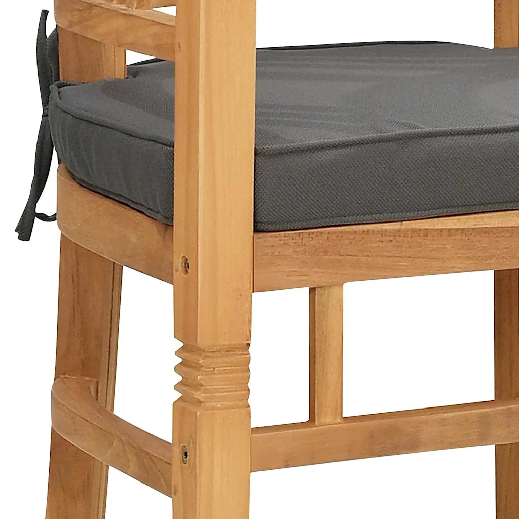 Sedia 2 pcs Marrone 63 x 58 x 89 cm Legno di teak solido 42008385