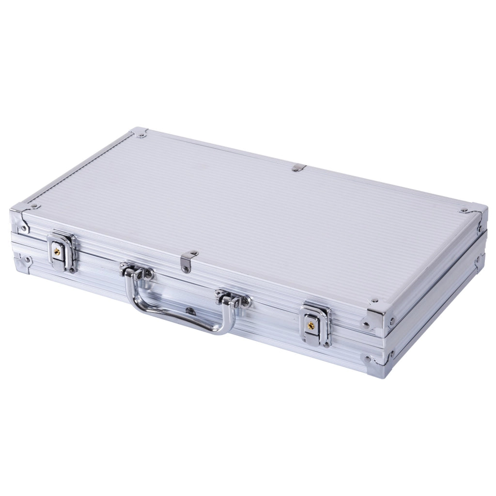 EasyComfort Valigetta Poker Professionale in Alluminio, Set Poker con 300 Fiches e 2 Mazzi per Texas hold'em e Blackjack