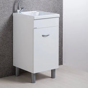 Lavatoio 45x50 in nobilitato 1anta con vasca in ABS - Bianco