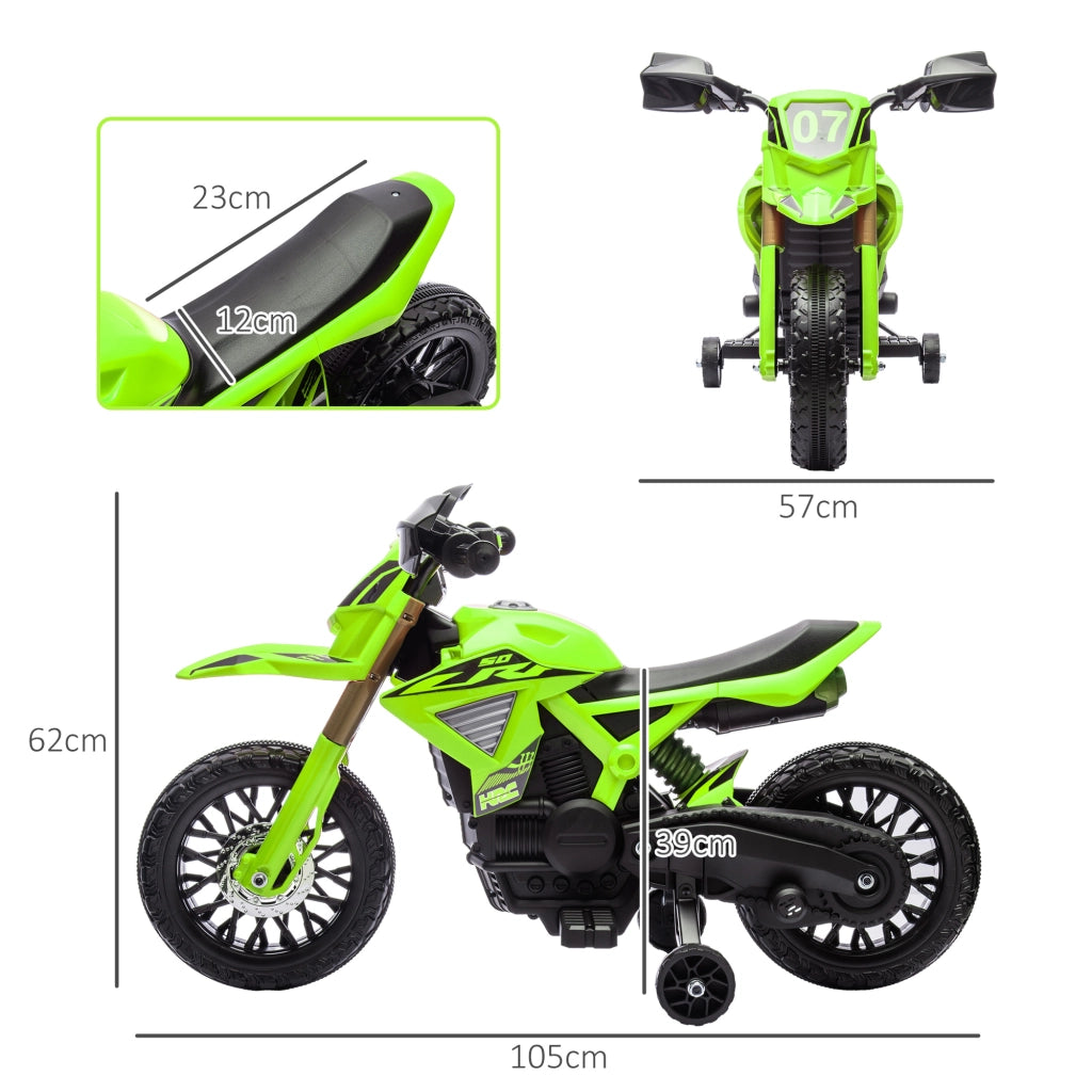 Moto Elettrica Bambini Verde 12V ¨C zephmum ¨C Verde 30 kg