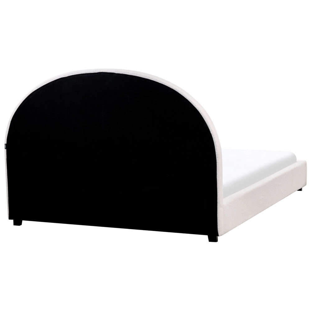 Letto matrimoniale ad acqua in tessuto azzurro 140 x 200 cm tessuto retrò minimalista