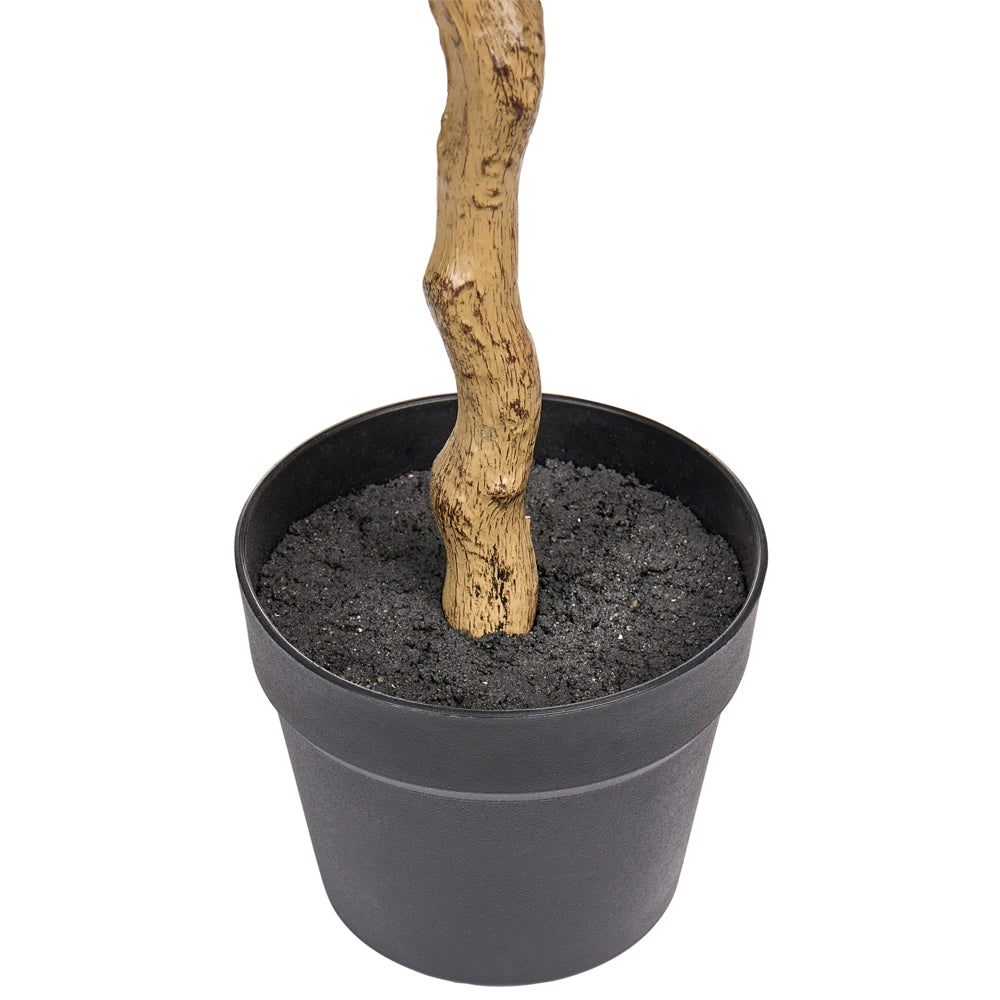 Magnolia artificiale in vaso in materiale sintetico verde e rosa Accessorio decorativo per interni