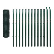 Recinzione da Giardino | Recinzione Euro in Acciaio 25x1,7 m Verde