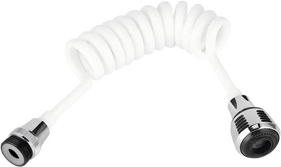 Estensione di Tubo Telescopica per Rubinetto - Disponibile per Rubinetti a Sfera - Realizzato in ABS Resistentente ai Solletici - Estensibile fino a 140 cm - Rubinetto da Cucina