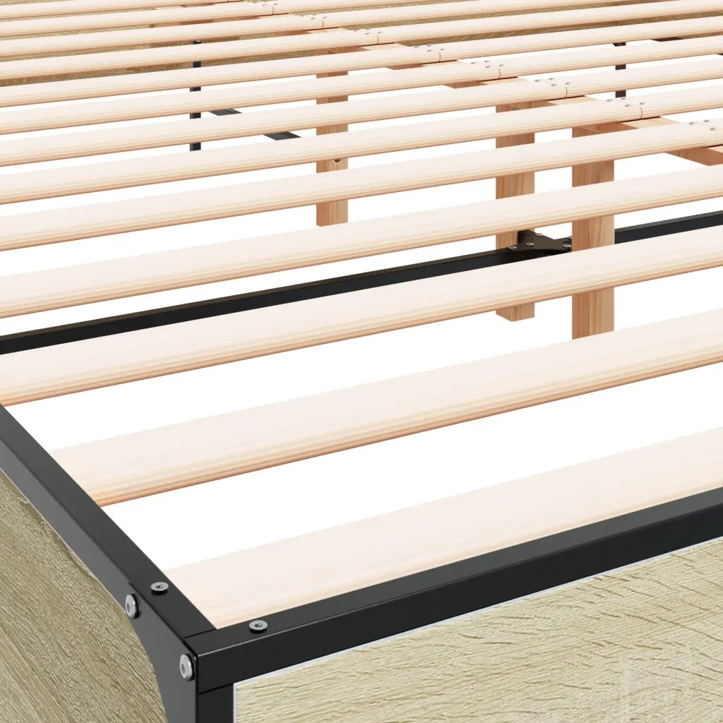 Giroletto Rovere Sonoma 180x200 cm in Legno Multistrato Metallo 3280013