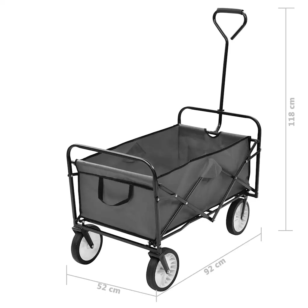 Carrello Pieghevole a Mano in Acciaio Grigio CFW9968012