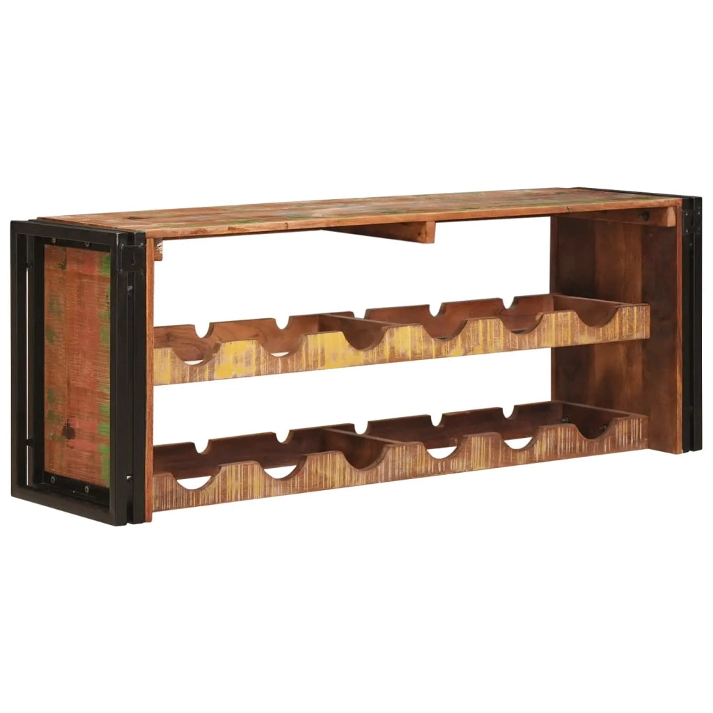 Portabottiglie 120 x 45 x 33 cm Legno massello riciclato 4104765