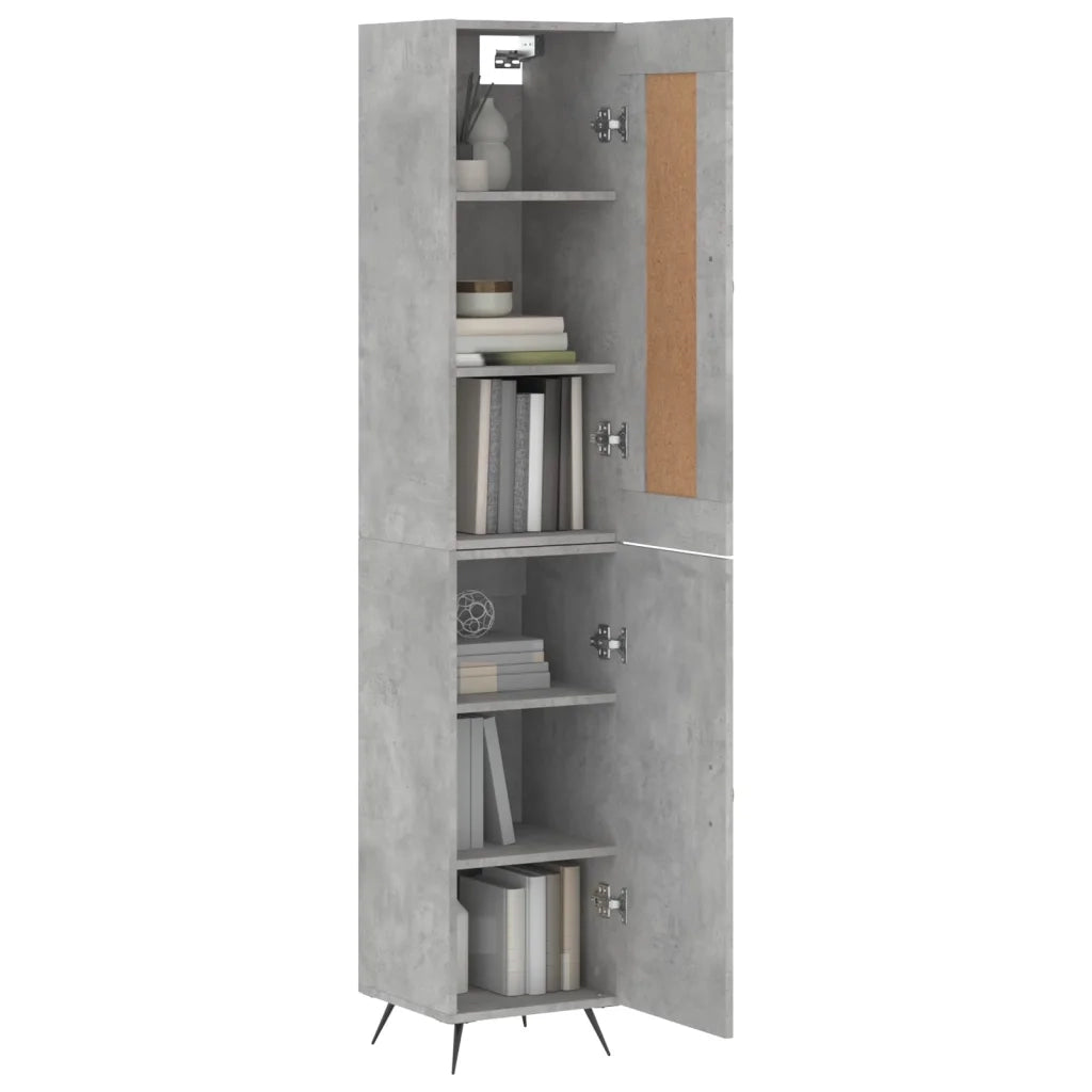 Credenza Grigio Cemento 34,5x34x180 cm in Legno Multistratocod mxl 78100